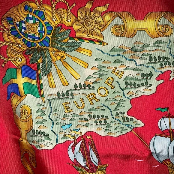Hermes SILK SCARF “VOILE DE LUMIERE” 90cm square RED NWT/BOX - Picture 10 of 16